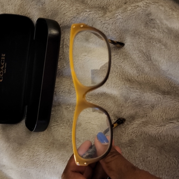 Coach yellow, tortoise eyeglasses - Picture 7 of 7